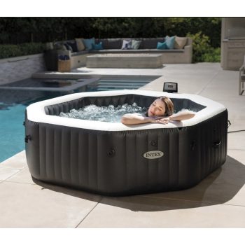   Intex PureSpa Bubble JET Octagon jakuzzi 4 személyes masszázsmedence sóbontóval WIFI vezérléssel 28458